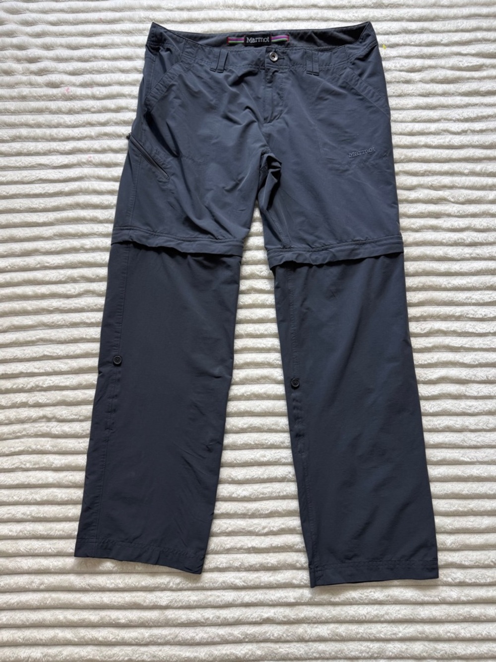 Marmot Women's Gray Nylon Convertible Hiking Pants Size 12